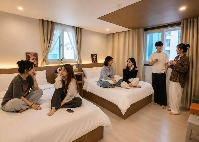 Apartment 1 Stop From Seomyeon 1 Minute Walk From Jeonpo Station 97 Square Meter Private 4 Queen Beds 2 Bathrooms *